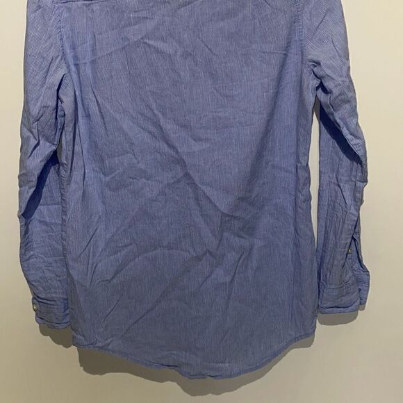 Joe Fresh Men's Long-Sleeve Button-Down Pointed Collar Blue Shirt Small - Picture 8 of 9